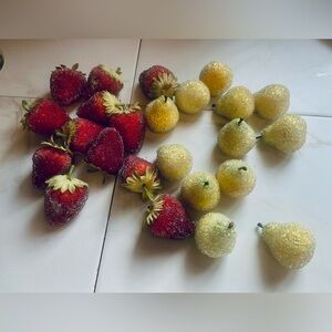 Beaded frosted fruit